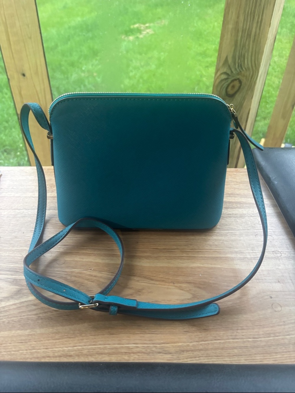 kate spade Teal Saffiano Leather Crossbody - Picture 2 of 5
